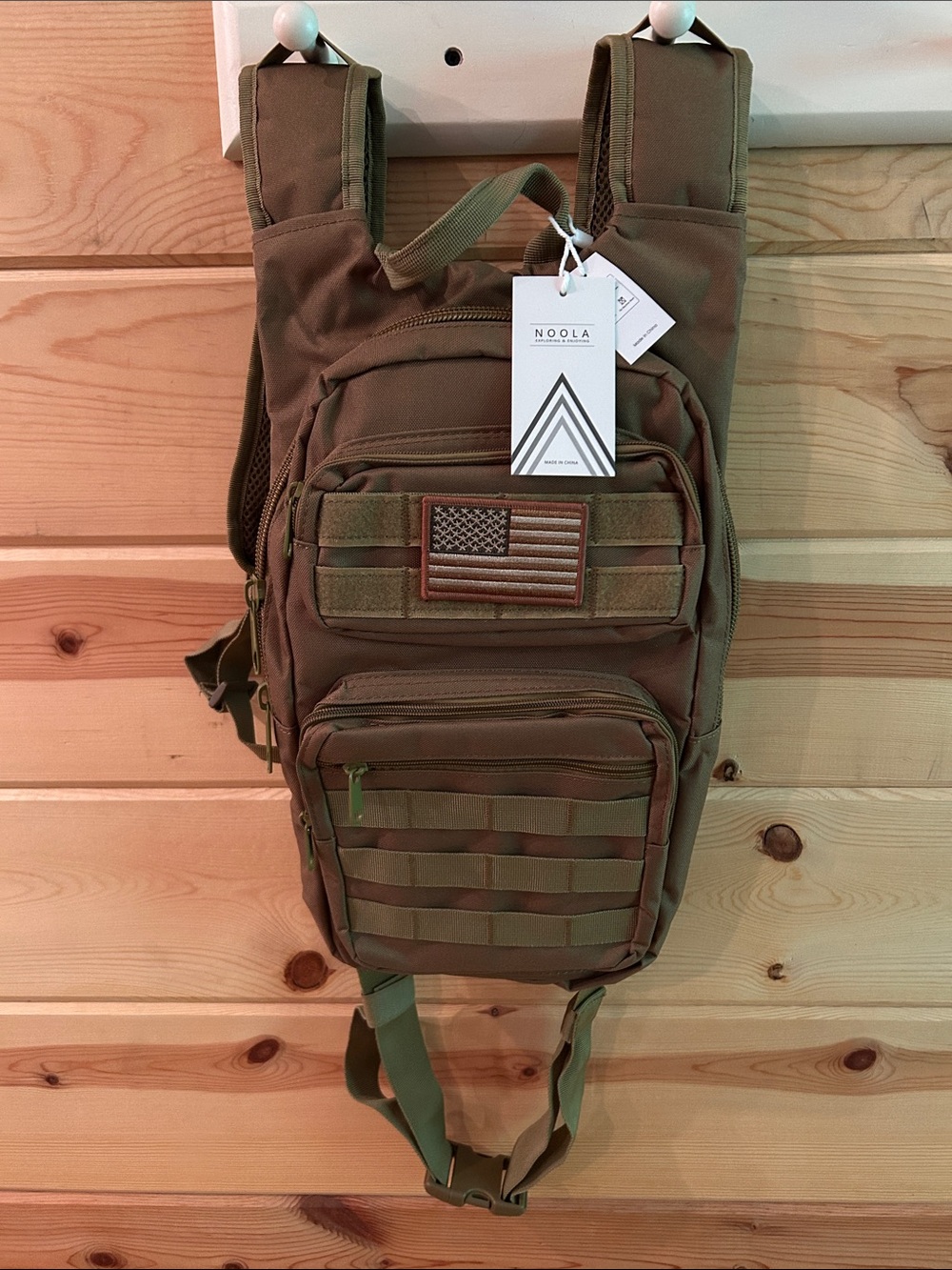 NWT Olive Tactical Sling Backpack with MOLLE